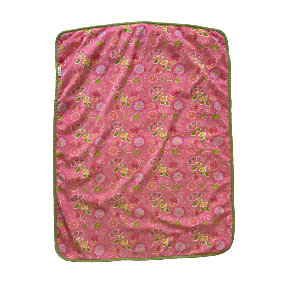 Kidsline Flower Floral Garden Baby Secuirity Blanket Lovey Pink Green Sherpa